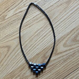 Chic Black Beaded Necklace